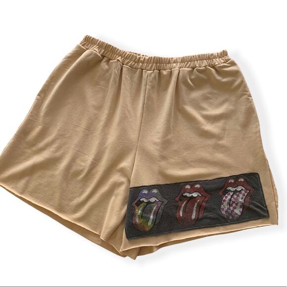 Via Penny Lane Reworked Apparel | The Rolling Stones Graphic Shorts XL - Picture 1 of 10